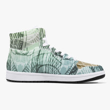 Load image into Gallery viewer, Green Skeleton Designer High-Top Leather Sneakers