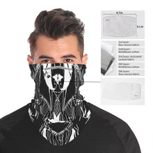 Load image into Gallery viewer, Designer Geometric Bandana with Two Filter Pads