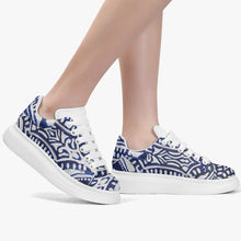Load image into Gallery viewer, These blue and white sneakers are designed by Joe Ginsberg and only available at Ace Shopping Club. Leather upper with mesh lining construction. Soft EVA padded insoles. Reinforced EVA outsole for traction and exceptional durability. Lifestyle design, suitable for daily occasions. Free Shipping.