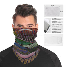 Load image into Gallery viewer, Protect yourself from dust when outdoors with this 100% polyester sports scarf. Perfect for outdoor activities, this multifunctional scarf can keep the dust away and keep you warm at the same time. The product comes with 2 x disposable five-layer filter pads