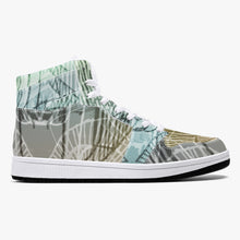 Load image into Gallery viewer, Green Skeleton Designer High-Top Leather Sneakers