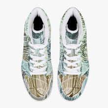 Load image into Gallery viewer, Green Skeleton Designer High-Top Leather Sneakers