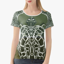 Load image into Gallery viewer, Green classic fit designer fitness t-shirt. Material: Polyester Spandex Fabric. Polyester breathable fabric. Taped neck and shoulders for durability. Double needle sleeve and bottom hem. Free shipping.