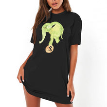Load image into Gallery viewer, Little Elephant Designer T-shirt Dress