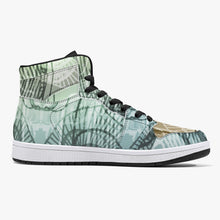 Load image into Gallery viewer, Green Skeleton Designer High-Top Leather Sneakers