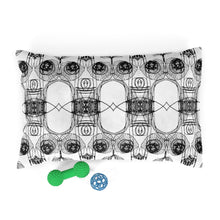 Load image into Gallery viewer, Give your cat a place of their own with our pet bed! This feather soft fleece exterior is printable on one side, and has a dark brown zippered back and pillow insert.