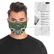 Load image into Gallery viewer, Green Turtle Designer Face Mask with Two PM 2.5 Filters