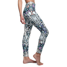 Load image into Gallery viewer, Light blue graphic designer fitness Leggings at Ace Shopping Club. Shop our store now! www.aceshoppingclub.com