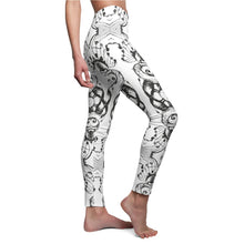 Load image into Gallery viewer, Black and white lace fitness leggings at Ace Shopping Club. www.aceshoppingclub.com. Shop with us now!