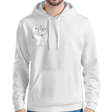 Load image into Gallery viewer, This hoodie design is inspired and call for the unity of all people. Specially designed by Joe Ginsberg. Material: 100% Q Milch. Yes, this is a sustainable and organic synthetic fabric made from milk.