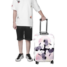 Load image into Gallery viewer, This designer luggage cover is specially designed to protect your favorite suitcase, an essential accessory for your business trip. Side slits for luggage handles and a zipper on the bottom to securely tight fit.