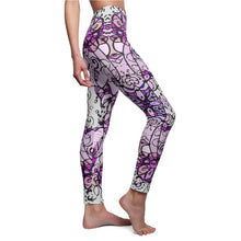 Load image into Gallery viewer, Pink patterned yoga leggings at Ace Shopping Club. We welcome you to shop with us! www.aceshoppingclub.com