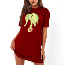 Load image into Gallery viewer, Little Elephant Designer T-shirt Dress