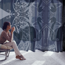 Load image into Gallery viewer, This curtain can block 40%-50% of the sunlight while still letting sufficient light in. It is suitable for bedrooms, living rooms, offices, hotels, etc. Material: Chiffon (100% polyester). Features: Easy to care and durable; Spliced in the middle into 2 pieces. Choose your size from the chart below. Free shipping.