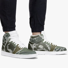 Load image into Gallery viewer, Forest Green High-Top Designer Sneakers. Unisex. Free shipping.