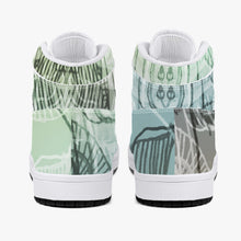 Load image into Gallery viewer, Green Skeleton Designer High-Top Leather Sneakers