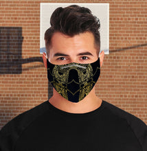 Load image into Gallery viewer, Yellow Skeleton Designer Mask with Two PM 2.5 Filters