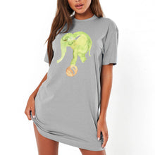 Load image into Gallery viewer, Little Elephant Designer T-shirt Dress