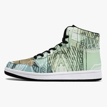 Load image into Gallery viewer, Green Skeleton Designer High-Top Leather Sneakers