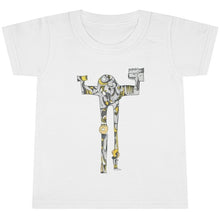 Load image into Gallery viewer, White robot toddler t-shirt designed by JG and only available at Ace Shopping Club. A classic fit that is universally comfy, Free Shipping.