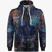 Load image into Gallery viewer, Cool and casual streetwear designer hoodie for men. Class fit type. Durable zipper up closure. Handmade with premium polyester blend fabric, guarantees a soft feeling.