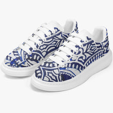 Load image into Gallery viewer, These white and blue sneakers are designed by Joe Ginsberg and only available at Ace Shopping Club. Leather upper with mesh lining construction. Soft EVA padded insoles. Reinforced EVA outsole for traction and exceptional durability. Lifestyle design, suitable for daily occasions. Free Shipping.