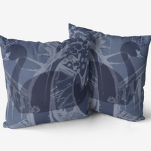 Load image into Gallery viewer, This decorative grey blue throw pillow is made of a polyester Blend, soft and easy to care for. Add a touch of graceful color to your bedroom, guest room or kids’ room. Designed by Joe Ginsberg.