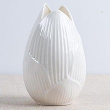Load image into Gallery viewer, This beautiful handmade bone white ceramic vase makes a great gift for yourself or a friend. Style: Modern. Material: ceramic.Features: Easy to clean, corrosion resistant, and sturdy.