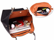 Load image into Gallery viewer, This beautiful large large capacity brown leather handbag is perfect for everyday use. Closure Type: Hasp. Hardness: Soft. Lining Material: Synthetic Leather. Number of Handles/Straps: Two. Interior: Interior Compartment, Zipper Pocket, Slot Pocket, Cell Phone Pocket. Size: 11.81 x 1.97 x 7.87 inches (0cm x 5cm x 20cm). Free shipping.