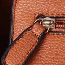 Load image into Gallery viewer, This beautiful large large capacity brown leather handbag is perfect for everyday use. Closure Type: Hasp. Hardness: Soft. Lining Material: Synthetic Leather. Number of Handles/Straps: Two. Interior: Interior Compartment, Zipper Pocket, Slot Pocket, Cell Phone Pocket. Size: 11.81 x 1.97 x 7.87 inches (0cm x 5cm x 20cm). Free shipping.