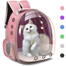 Load image into Gallery viewer, This pet backpack is create to bring along your pet. This travel pet carrier is for cats and small dogs. Weight: 11-14.3 pounds ( 5-6.5kg). Material: Plastic. Feature: Breathable. Size: 12.2 x 16.5 x 11 inches Deep (31 x 42 x 28 cm Deep). Free shipping. NOTE: IMPORTANT! Remove the protective film before usage.