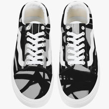 Load image into Gallery viewer, Fun designer black and white sneaker by JG. Only available at Ace Shopping Club. Unisex. Trendy canvas upper with soft lining construction.
