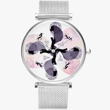 Load image into Gallery viewer, Premium waterproof ultra-thin designer watch has a classic quartz movement. Designed by Joe Ginsberg. High density 304 stainless steel case and bands. No allergy. SONY 377 SR626SW (1.55V) battery supported, easy to replace, or fix. Wipe the dust off gently with a clean, dry microfiber cloth. 
