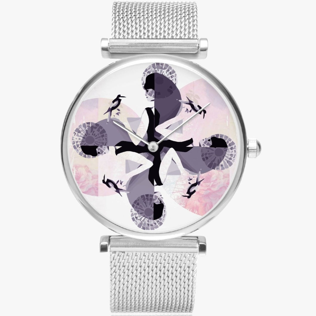 Premium waterproof ultra-thin designer watch has a classic quartz movement. Designed by Joe Ginsberg. High density 304 stainless steel case and bands. No allergy. SONY 377 SR626SW (1.55V) battery supported, easy to replace, or fix. Wipe the dust off gently with a clean, dry microfiber cloth. 