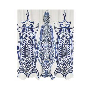 Delft Blue Designer Curtain Set