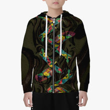Load image into Gallery viewer, Premium designer kids hoodie to add to your child&#39;s closet. Handmade with premium polyester blend fabric. Guaranteed a soft wearing feeling. Reinforced cuffs and waist. Durable. 
