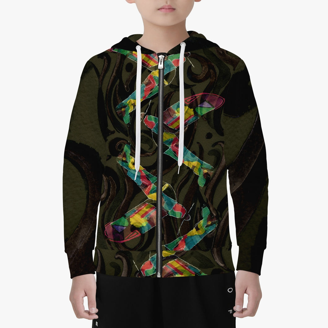 Premium designer kids hoodie to add to your child's closet. Handmade with premium polyester blend fabric. Guaranteed a soft wearing feeling. Reinforced cuffs and waist. Durable. 