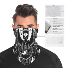 Load image into Gallery viewer, Designer Geometric Bandana with Two Filter Pads
