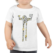 Load image into Gallery viewer, Fantastic white robot toddler t-shirt designed by JG and only available at Ace Shopping Club. A classic fit that is universally comfy. Free Shipping. 
