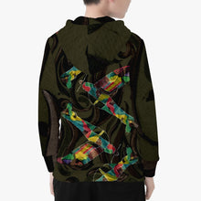 Load image into Gallery viewer, Premium designer kids hoodie to add to your child&#39;s closet. Handmade with premium polyester blend fabric. Guaranteed a soft wearing feeling. Reinforced cuffs and waist. Durable. 
