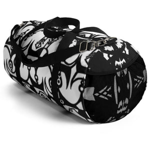 Cool designer sports duffel bag. Color: black and white.  By now at Ace Shopping Club. www.aceshoppingclub.com 