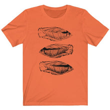 Load image into Gallery viewer, This soft and excellent orange designer t-shirt is the ultimate fisherman&#39;s shirt and the best gift to give to  your family or  friends. Designed by Joe Ginsberg for Ace Shopping Club. Retail fit. Material: 100% Soft cotton. Runs true to size. Free shipping.
