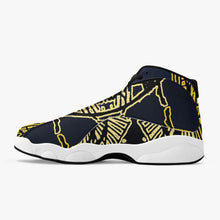 Load image into Gallery viewer, Yellow Skeleton Designer Basketball Sneakers
