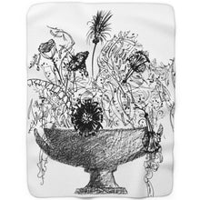 Load image into Gallery viewer, Flowers Sherpa Fleece Blanket
