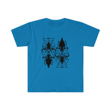 Load image into Gallery viewer, Blue men and dog graphic t-shirt is made soft cotton. Shop www.aceshoppingclub.com now!
