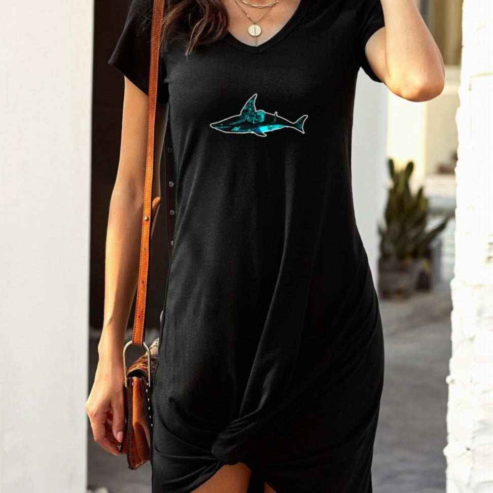 Shark Designer Tee Dress | Multiple Colors