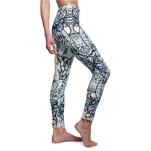 Load image into Gallery viewer, Light blue graphic designer fitness Leggings at Ace Shopping Club. Shop our store now! www.aceshoppingclub.com
