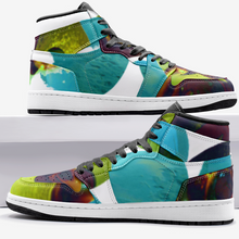 Load image into Gallery viewer, Cool designer basketball sneakers just for you! Designed by Joe Ginsberg. Material: Rubber sole (Non-marking rubber outsole for traction and durability). Perforated toe box provides breathability. Comfort and impact protection. Custom basketball traction pattern ensures grip on any surface. 
