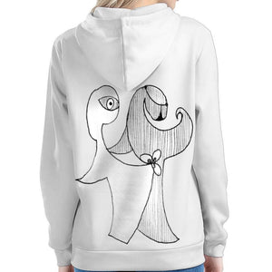 This hoodie design is inspired and call for the unity of all people. Specially designed by Joe Ginsberg. Material: 100% Q Milch. Yes, this is a sustainable and organic synthetic fabric made from milk. 