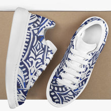 Load image into Gallery viewer, These blue and white sneakers are designed by Joe Ginsberg and only available at Ace Shopping Club. Leather upper with mesh lining construction. Soft EVA padded insoles. Reinforced EVA outsole for traction and exceptional durability. Lifestyle design, suitable for daily occasions. Free Shipping.
